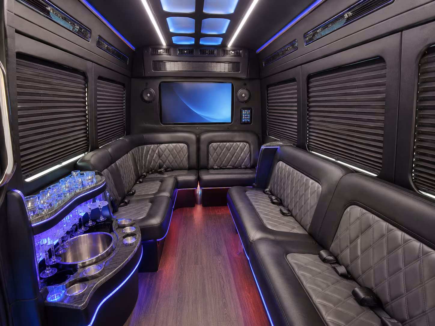 miami gardens party bus interior